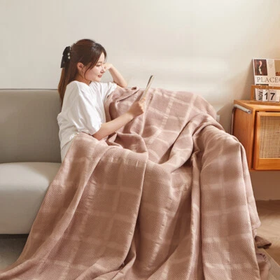 Blanket Honeycomb Summer Quilt Outdoor Waffle Gauze Imperial SPA Throw Blanket - Image 1 of 4