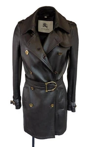 Burberry Damen Leder Trenchcoat UK 10 Braun USA 8 IT 42 M - Bild 1 von 13
