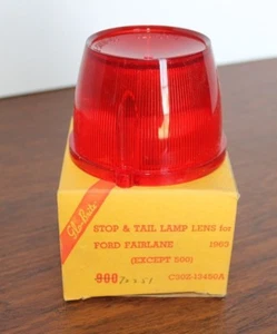NOS STOP & TAIL LAMP LENS FOR 1963 FORD FAIRLANE C30Z-13450A - Picture 1 of 5