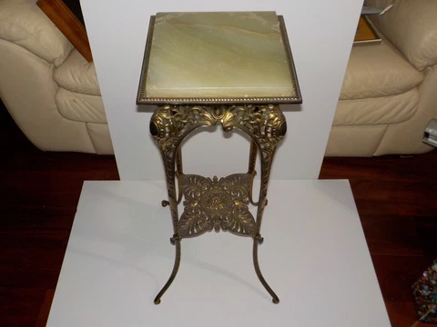 Antique Bradley & Hubbard Cast Iron Brass Late Victorian Art Nouveau Plant Stand Cover