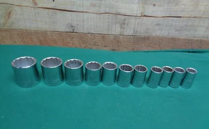 Craftsman 11-Piece 1/2" Drive Metric Socket Set  14mm-32mm Sockets - Picture 1 of 3