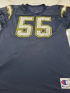 San Diego Chargers Junior Seau Champion Navy Blue Jersey Mens Size 48 - Picture 1 of 7