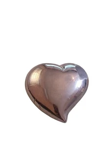 Vintage verzierter Kastendeckel in Herzform - silberfarbenes Metall - Deko unvollständig - Bild 1 von 12