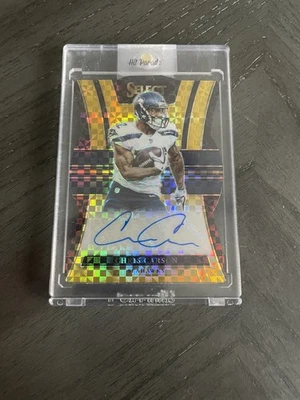 Chris Carson 2017 Select Gold Die Cut Rookie Auto Cowboys Seahawks /10 RS-CC - Image 1 of 2