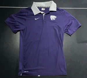Men’s Nike Size S Kansas State Dri Fit Purple Polo - Picture 1 of 6