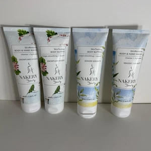 Nakery Beauty Body Butter Body Hand Wash Seaside Serenity 3.38 oz Snowflake Lot - Picture 1 of 13