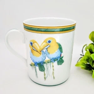 HERMES Becher Tasse Porzellan Tukane Vogel Motiv - Bild 1 von 8