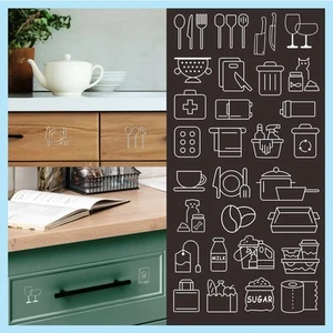 52PCS Kitchen Cabinet Labels Transparent Kitchen Closet Labels Stickers Water... - Picture 1 of 9