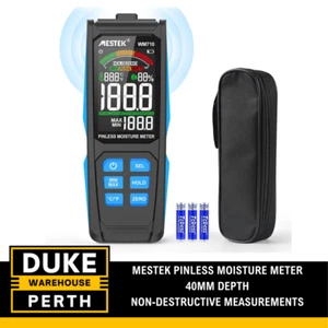 MESTEK 40mm Depth Pinless Moisture Meter Masonry, Drywall, Wood, Wall Moisture - Picture 1 of 8