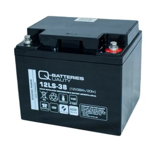 Q-Batteries 12LS-38 12V 38Ah lead fleece battery / AGM VRLA with VdS - Picture 1 of 2