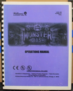 Monster Bash Operations Manual - Reprint - Williams - 1998 - Foto 1 di 3