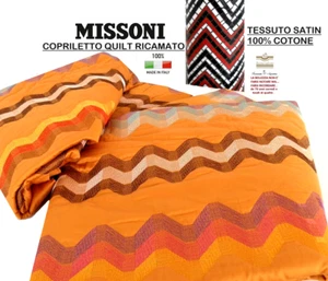 MISSONI Quilt - Copriletto - Trapuntino ricamato cm. 270 x 270 - Foto 1 di 13