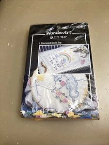 Wonder Art Quilt Top Unicorn Delight 9240 Plus Floss - Picture 1 of 2