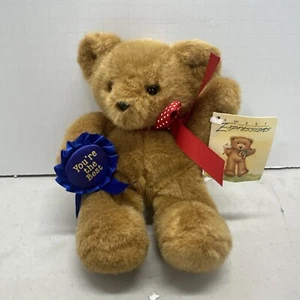 ✨1984 Mattel Emotions Brown TEDDY BEAR World’s Greatest Mom Pin Plush #B1 - Picture 1 of 3
