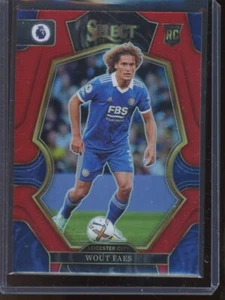 2022-23 Panini Select EPL Red Mezzanine #112 Wout Faes RC - Leicester City - Picture 1 of 1