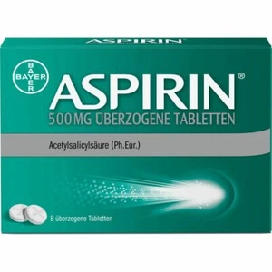 ASPIRIN 500 mg überzogene Tabletten 8 St PZN10203595 - Bild 1 von 5