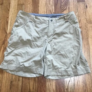 MOUNTAIN HARDWEAR Women's Size 10 Tan Nylon Outdoor Hiking Shorts FLAWS - Picture 1 of 6