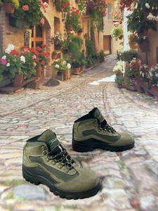 Botas para hombre Thom McAn talla 6,5 marrón con cordones parte superior media cuero - Imagen 1 de 12