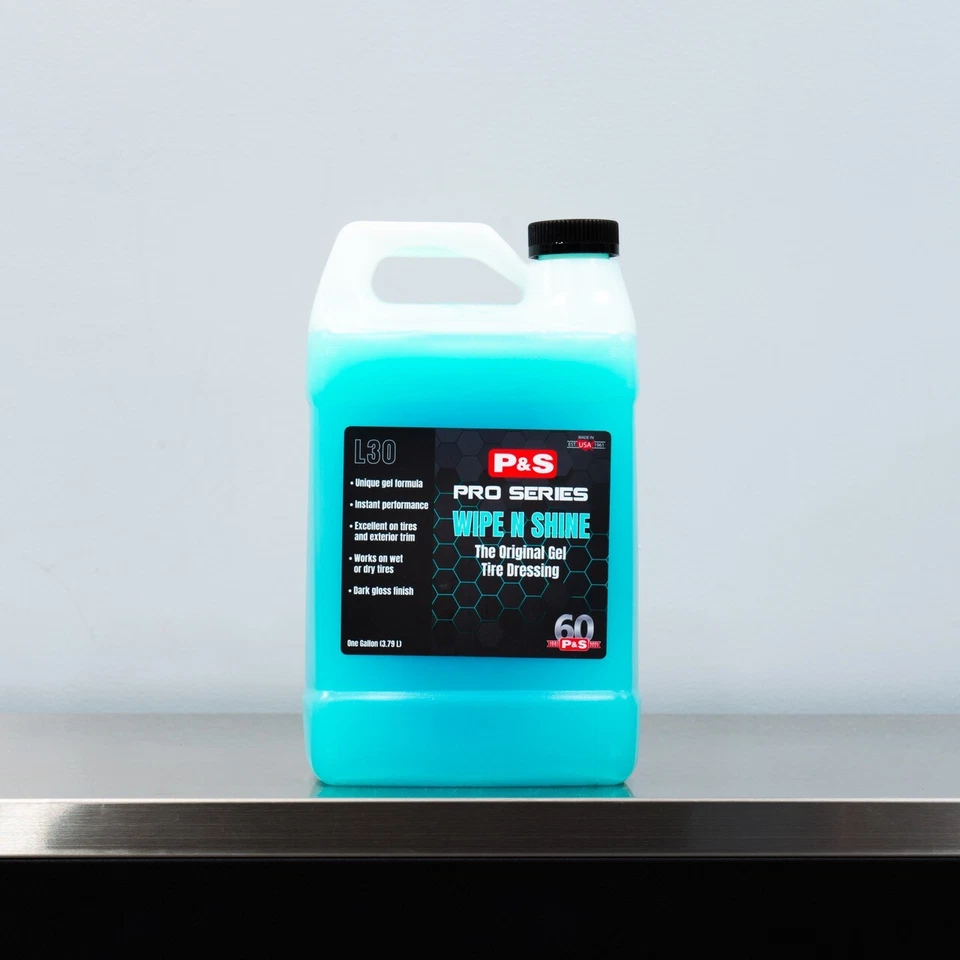 P&S Wipe N Shine Tire Dressing Gel 1 Gallon | Apply Wet or Dry  - Image 1 of 1