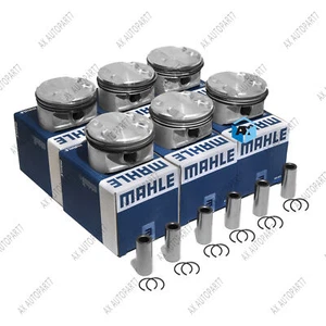 Pistons & Rings Set Mahle 10.7:1 For BMW E90 E60 E83 128i 328i 528i X1 N52 3.0L - Picture 1 of 7