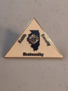 Caballeros de Colón Illinois Fe Familia Fraternidad Triángulo Solapa Sombrero Prendedor (#2) - Imagen 1 de 24