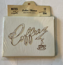 Vintage Butler-Thomas 12 Pack Coffee Invitations and Envelopes NIP