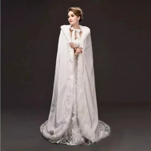 Sciarpa donna velluto matrimonio cappotto cappuccio mantello inverno caldo sposa accessori - Foto 1 di 6