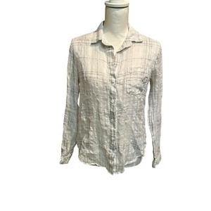 Cloth & Stone Womens XS Button Down Long Sleeve Shirt Top Lightweight White - Picture 1 of 5