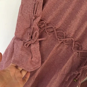 NEU Chapati Kleid M/L ( 40 38 ) Boho Kapuze Schnürungen rot melliert FAIR BIO - Bild 1 von 7