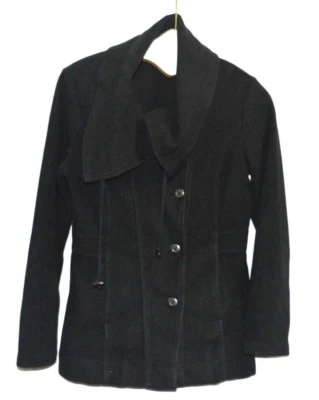 Chaqueta para mujer ELENA SOLANO negra polar estilo guisante talla M buen estado usada Foto 1 de 2