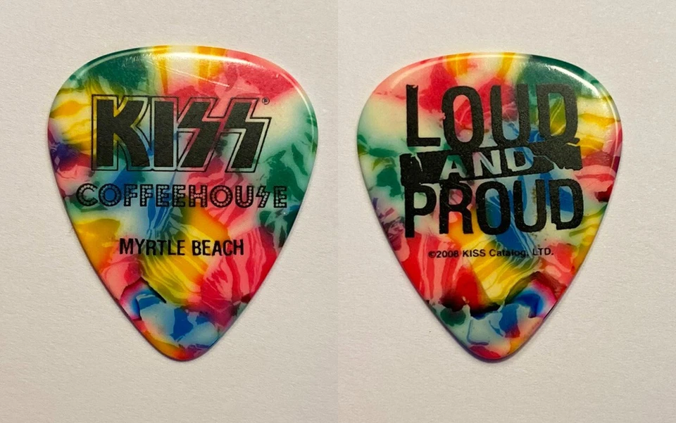 KISS Coffeehouse Loud And Proud Multicolor Guitar Pick - 2008 - Image 1 of 1