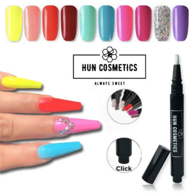 Hun Cosmetics Gel Polish Pen Nail Builder GiftWrap Available BUYANY GET FREEGIFT
