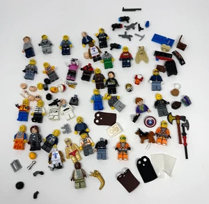 Lego Minifigs lot of 30with assorted weapons/hair/heads/JarJar/Star Wars/more+++ - Picture 1 of 11