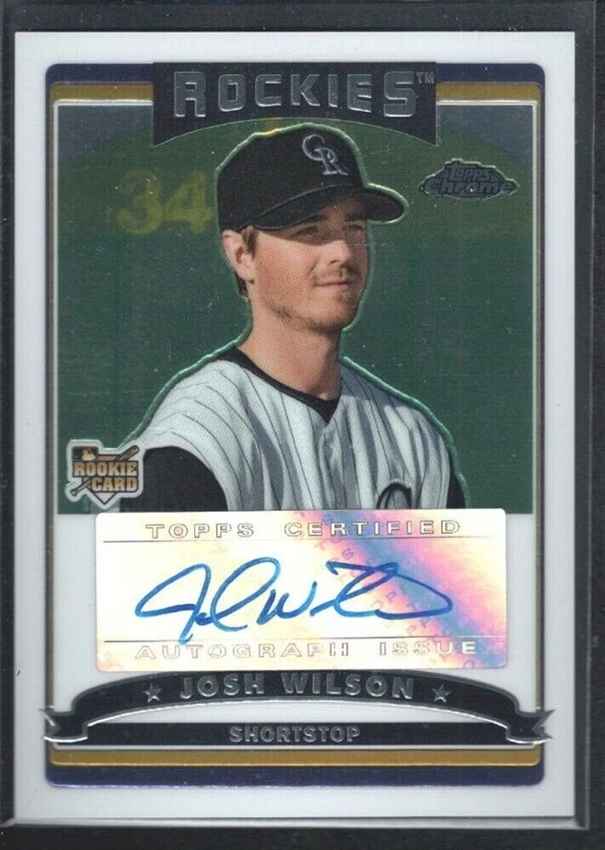 JOSH WILSON 2006 TOPPS CHROME #351 ROOKIE AUTOGRAPH COLORADO ROCKIES RC - Image 1 of 1