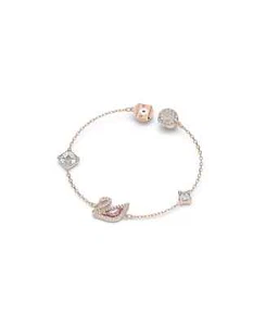 Swarovski 5472271 Women's Dazzling Swan Bracelet (M) Rose Gold Tone Plated NEW - Picture 1 of 4