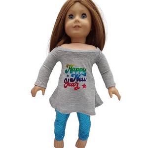 Feliz Año Nuevo Sharkbite Outfit se adapta a muñecas American Girl 18 en ropa de muñeca - Imagen 1 de 6