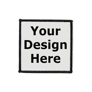 Custom Square Printed Patch -  Sew On Badge in 3 sizes - Picture 1 of 1