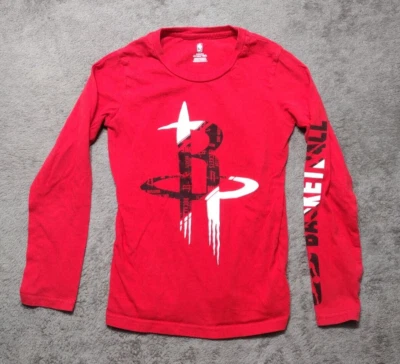 Camiseta de baloncesto manga larga con logotipo rojo pequeña de los Houston Rockets NBA para niños Foto 1 de 4