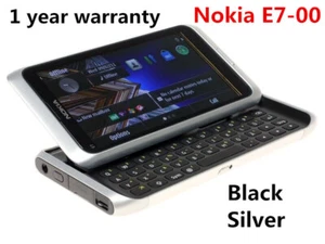 Nokia E7-00 Silver Black 16GB Unlocked Classics QWERTY keyboar WIFI Smartphone - Afbeelding 1 van 14