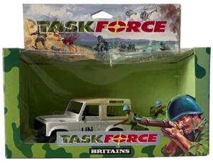 SCARCE BRITAINS TASKFORCE 7608 1/32 WHITE UN LAND ROVER AND ACTION FIGURES SET - Picture 1 of 4