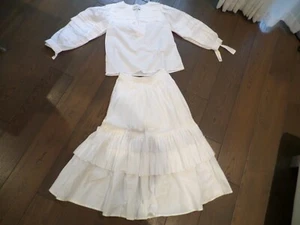 New Latest MUNTHE white long sleeve top and flare skirt sz 36 US 4, retail $400! - Picture 1 of 13