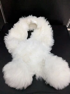 Gymboree Little Girls Faux Fur Stole Scarf Wrap White - Picture 1 of 5