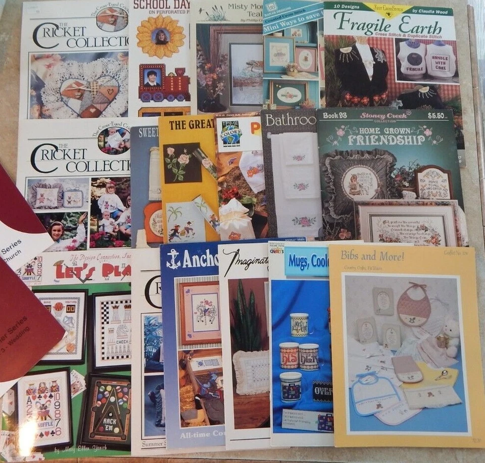 VTG Cross Stitch Pattern Booklets & Leaflets Gloria & Pat / Stoney Creek & More - Image 1 of 1