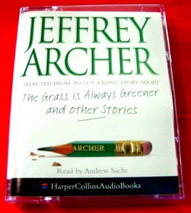 Jeffrey Archer The Grass Is Always Greener/Crime Pays+ 2-Tape Audio Andrew Sachs - Picture 1 of 3