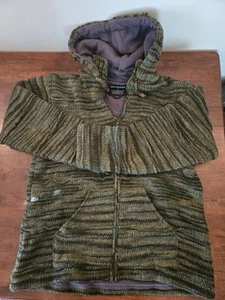 Lost Horizons Pullover Hoodie Herren XL grün, schwarz, gelb Wollfleece gefüttert Reißverschluss - Bild 1 von 14