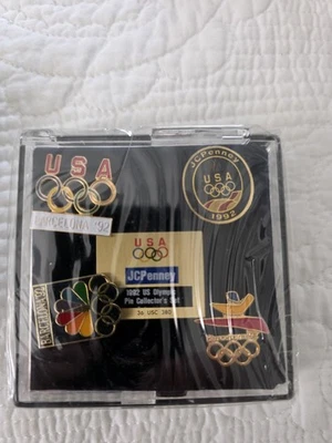 Limited Addition 1992 Jcpenny Olympic 5pc Pin Set (Un Opened) - Image 1 of 2