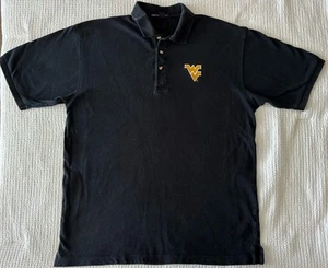West Virginia Herren Large L/XL Poloshirt schwarz Bergsteiger Baumwolle Vintage gebraucht, in einwandfreiem Zustand - Bild 1 von 8