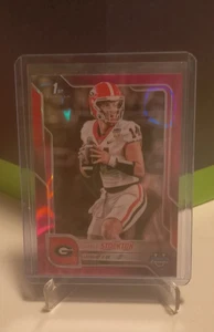 Bowman University 2025 cromo - Gunner Stockton #131 refractor de lava rosa (RC) - Imagen 1 de 1