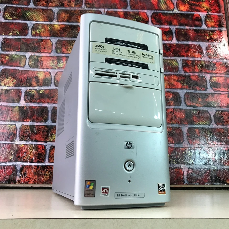 HP Pavilion Retro Gaming Athlon 2.20GHz 1GB RAM 250GB HDD Windows 7 Pro 64-Bit - Image 1 of 4