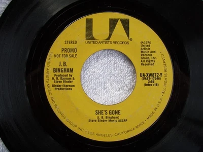 ~~J.B. BINGHAM~~SHE'S GONE~~STEREO / MONO~~PROMO~~SOUL~~ Foto 1 de 2